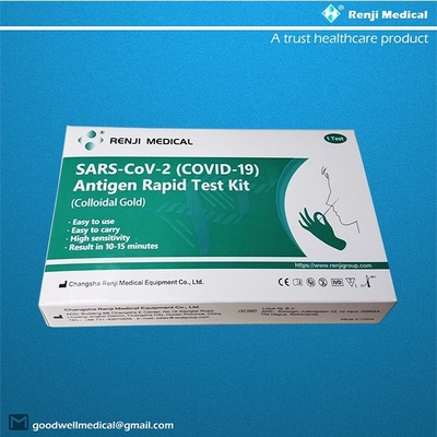 Renji Rapid SARS-COV-2 (COVID 19) کیت تست سریع آنتی ژن (طلای کلوئیدی) سواب بینی