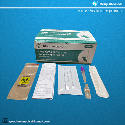 Renji Rapid SARS-COV-2 (COVID 19) کیت تست سریع آنتی ژن (طلای کلوئیدی) سواب بینی