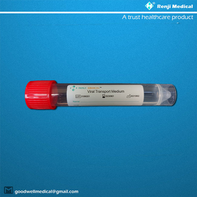 لوله مجموعه نمونه کلاه قرمز، کیت سواب Vtm مورد تایید FDA CE
